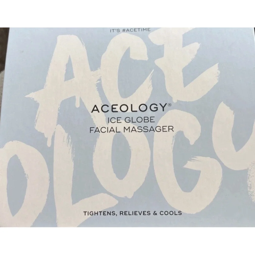 ACEOLOGY- Ice Globe Facial Massager Tighten, Relieves &Cools Young! New Open Box